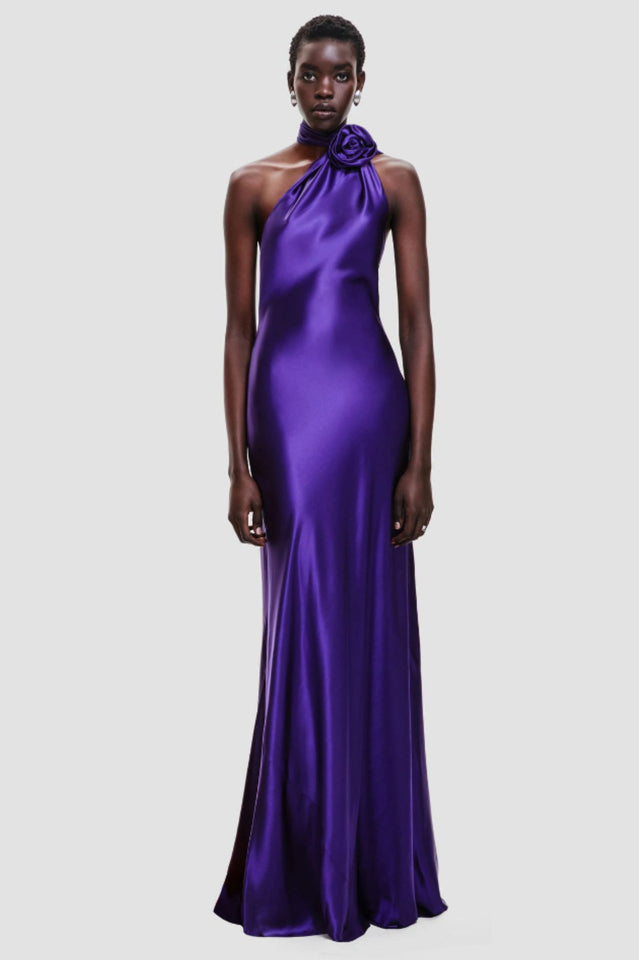 Verna Floral Satin Dress | Dress In Beauty