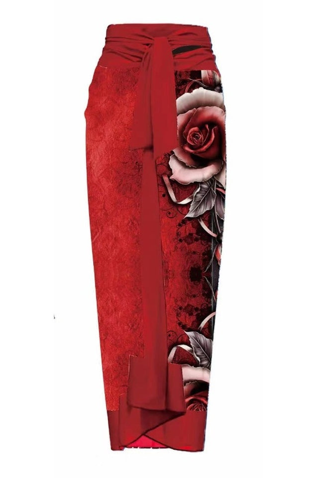 3D Flower One Piece Swimsuit & Skirt Set | Dress In Beauty