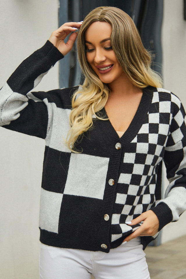 Drop Shoulder V-Neck Cardigan | Dress In Beauty