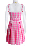 Barbie Movie Margot Pink Plaid Check Dress | Dress In Beauty