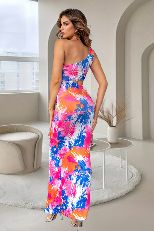 Abstract Printed Cut Out Maxi Dress | Dress In Beauty