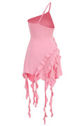 Rose-Detail Ruffled Mini Dress | Dress In Beauty