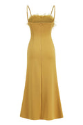 Leighton Yellow Feather Maxi Dress | Dress In Beauty