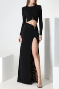 Black Stretch Cady Maxi Dress | Dress In Beauty