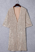 Sequin Open Front Duster Cardigan | Dress In Beauty