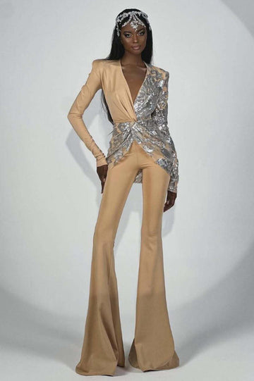 Long Sleeve Sequin Jumpsuit | Dress In Beauty