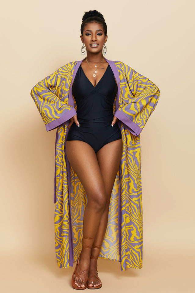 Print Belted Kimono Dress | Dress In Beauty