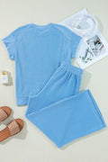 Knit Short Sleeve T Shirt + Pants Set | Dress In Beauty