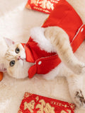 Pet Tang Suit Vest with Lion Dance Embroidery - View 8 | WEUXS