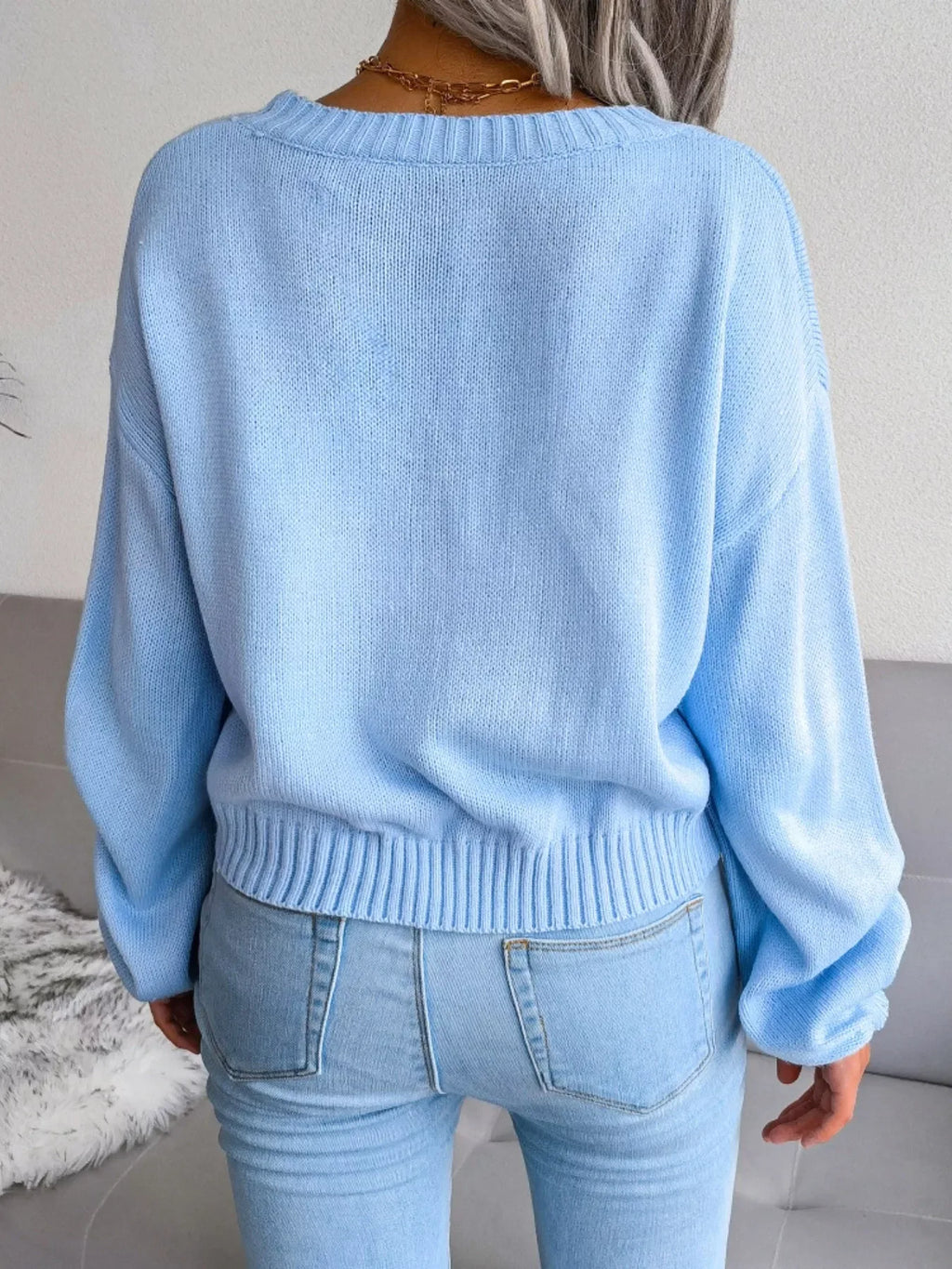Daydream Sky Cloud Print Knit Cardigan - WEUXS
