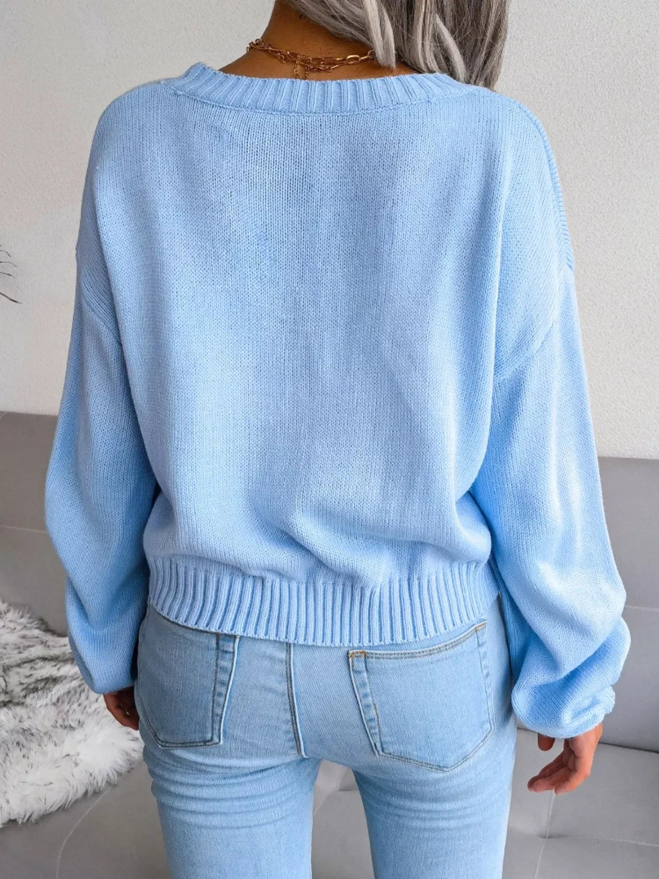 Daydream Sky Cloud Print Knit Cardigan - WEUXS