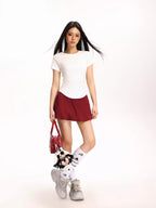 Women's ruched waist slim fit knit top - View 7 | WEUXS