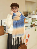 Dreamy Pastel Gradient Oversized Scarf - WEUXS