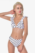 Polka Dot High Waist Ruffle Bikini - Dress In Beauty
