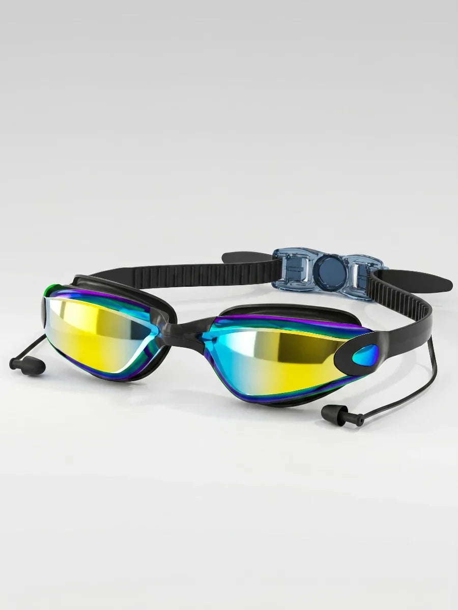 Adult anti-fog swimming goggles with adjustable strap and mirrored lenses - View 13 | WEUXS
