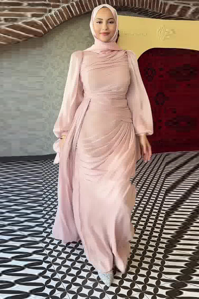 Sonia Lantern Sleeve Ruched Maxi Dress | Dress In Beauty