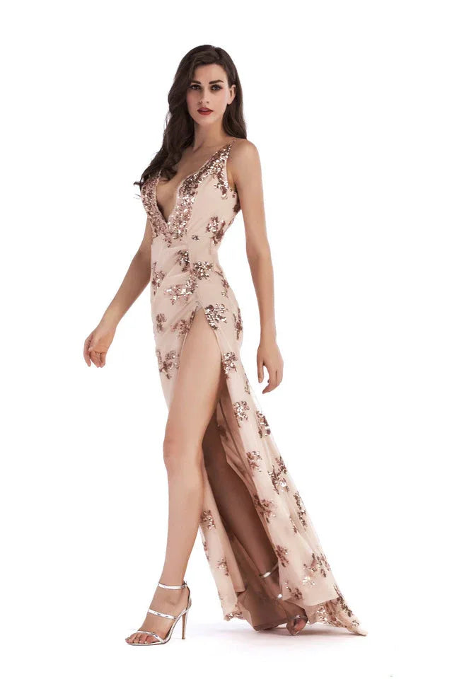 Women's Sequin Maxi Dress - View 12 | WEUXS