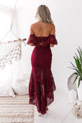 Two Piece Fishtail Lace Dress - Dress In Beauty