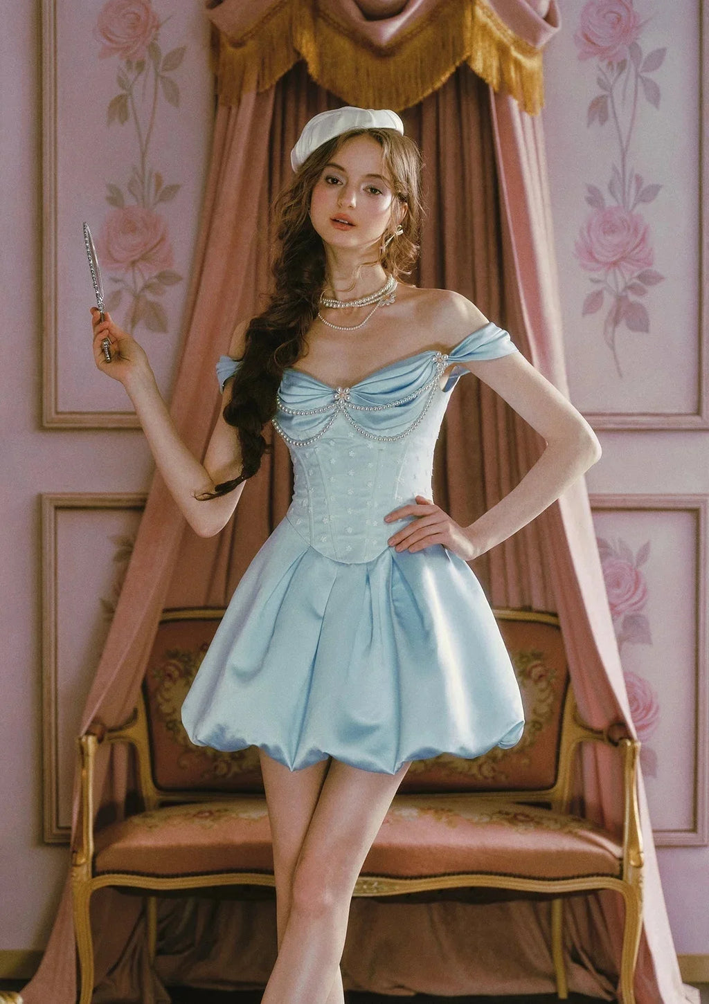 Blue Bud Corset Dress - View 9 | WEUXS
