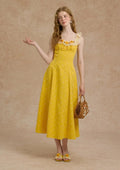 Embroidered Maxi Dress with Square Neckline - View 6 | WEUXS