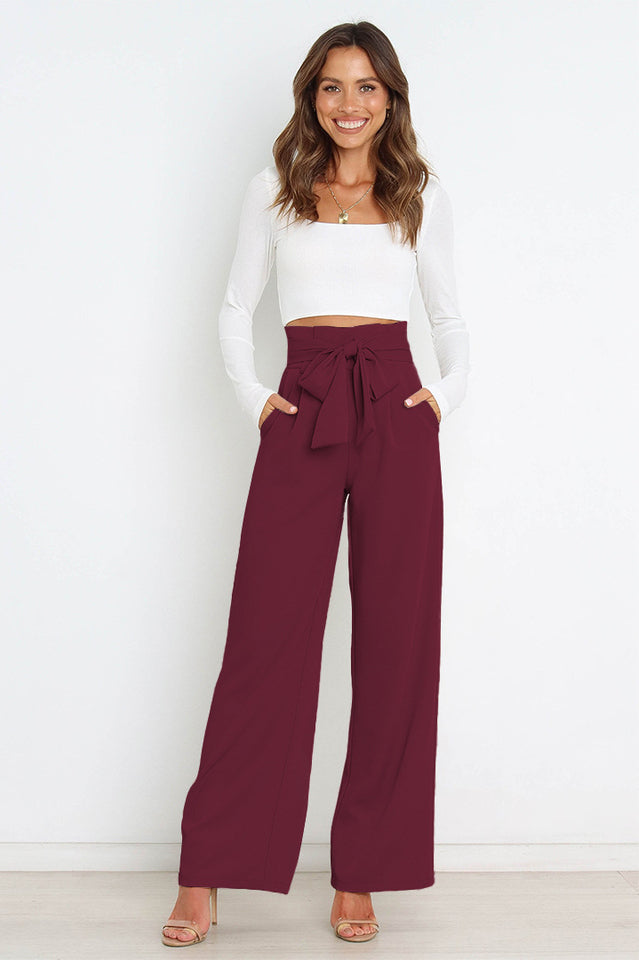 All-Matching Belted Wide-Leg Trouser | Dress In Beauty