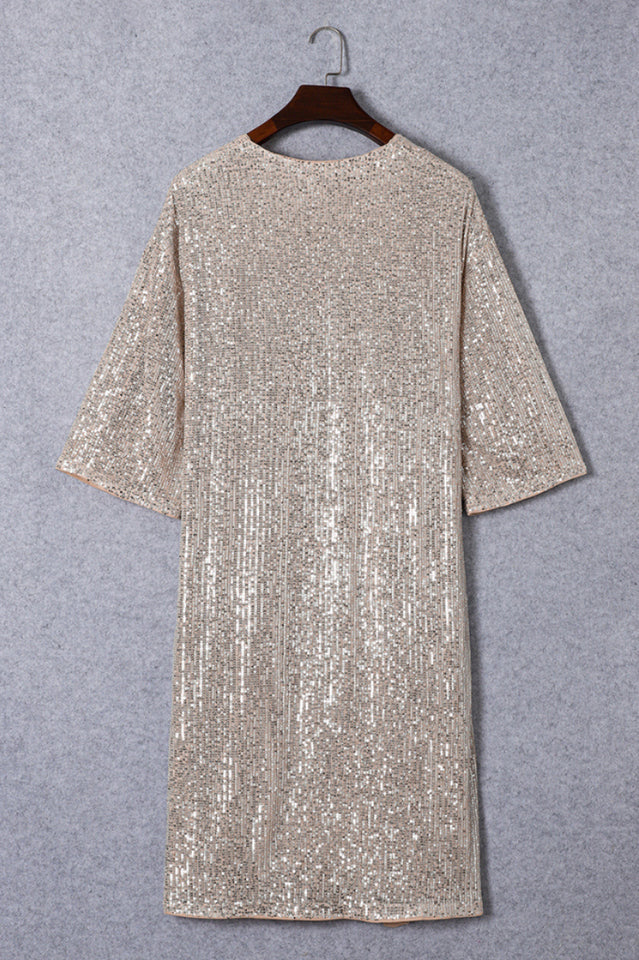 Sequin Open Front Duster Cardigan | Dress In Beauty