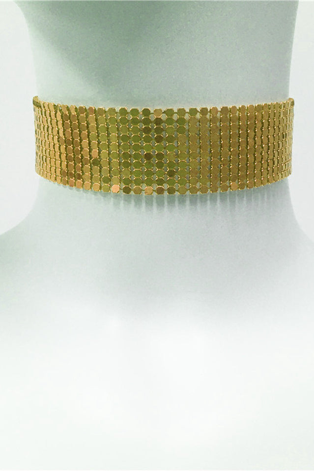 Punk Metal Sequin Necklace | Dress In Beauty