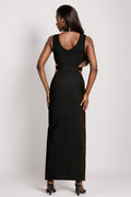 Simone Black Bandage Long Dress | Dress In Beauty