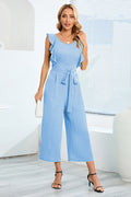 Frill Sleevless Calf Length Jumpsuit | Dress In Beauty