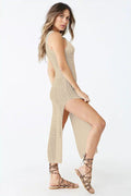 Knitted Cutout Split Beach Cover Up Dress | Dress In Beauty