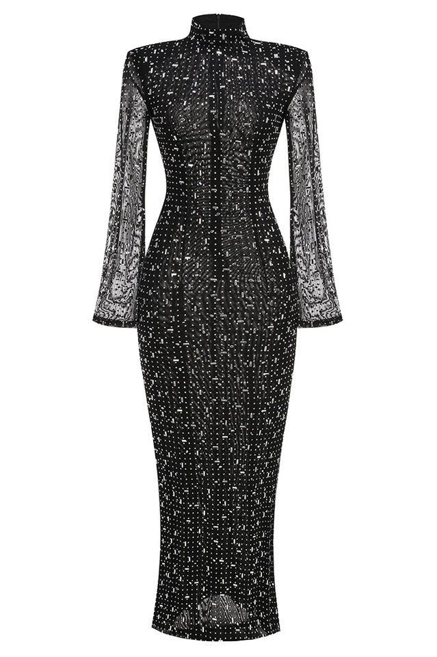 Crystal-Embellished Mesh Maxi Dress | Dress In Beauty