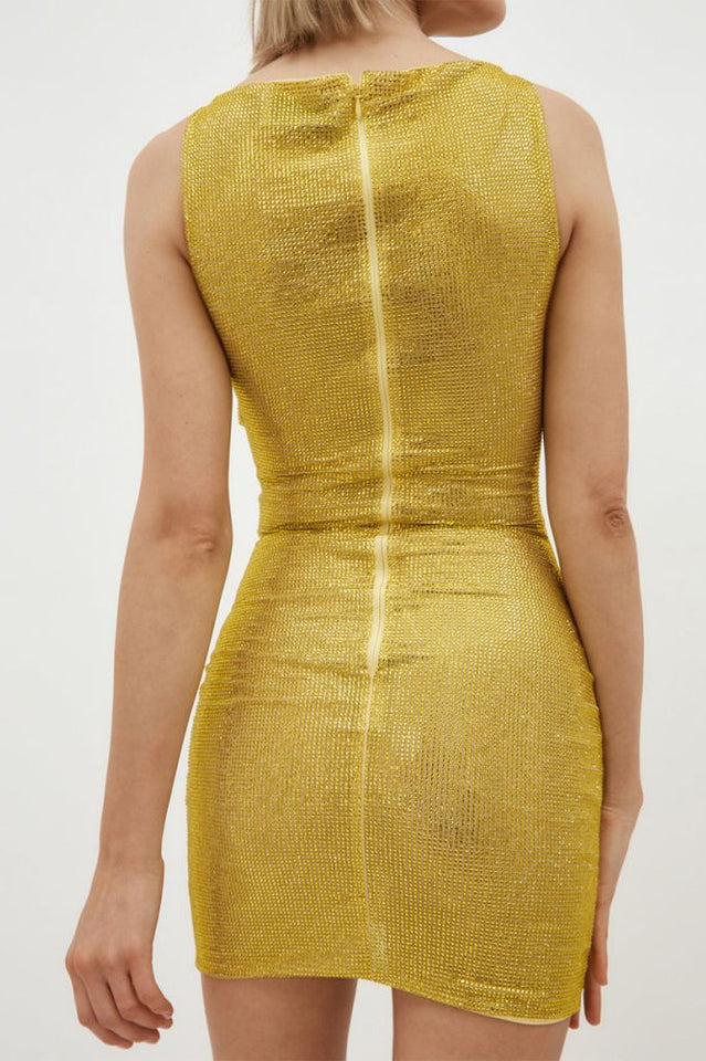 Rosette Cut Out Embellished Mini Dress | Dress In Beauty