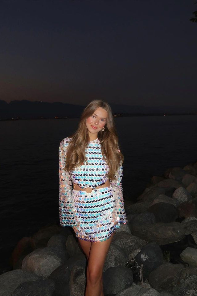 Mirror-Embellished Cutout Dress | Dress In Beauty