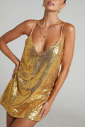 Spaghetti Strap Sequin Mini Dress | Dress In Beauty