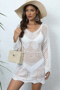 Long Sleeve Hollow Out Cover Up | Dress In Beauty