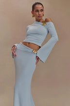 AINSLEY Asymmetrical Maxi Skirt - View 8 | WEUXS