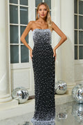 Perla Strapless Pearl Beaded Maxi Dress | Dress In Beauty