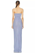 Solomon Strapless Flower Mesh Maxi Dress | Dress In Beauty