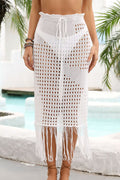 Hollow Out Hip Wrap Tassel Beach Skirt Cover Up | Dress In Beauty