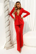 Madeline Red Cutout Jumpsuit Set | Dress In Beauty