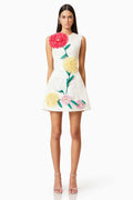 Sibyl Floral Applique Sleeveless Mini Dress | Dress In Beauty