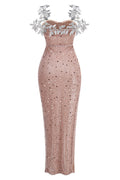 Slip Leaf Beaded Sequin Embellished Gown | Dress In Beauty