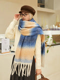 Dreamy Pastel Gradient Oversized Scarf - WEUXS