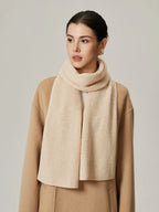 Ribbed wool cashmere blend scarf - View 6 | WEUXS