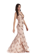 Backless Maxi Sequin Dress - Dress In Beauty