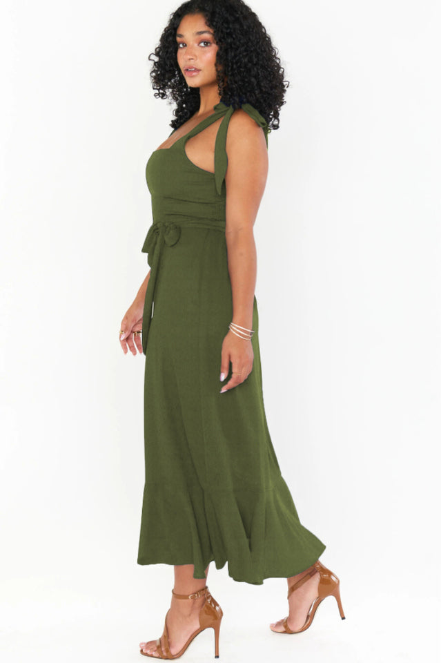 Tie Shoulder Boho Midi Dress | Dress In Beauty