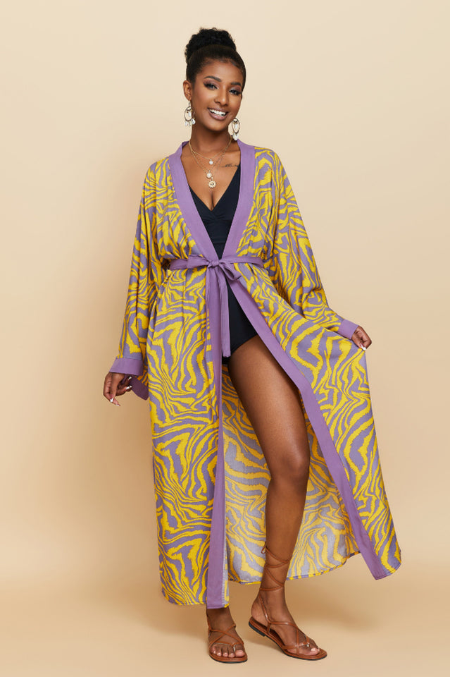 Print Belted Kimono Dress | Dress In Beauty