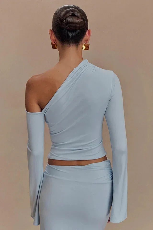 AINSLEY Asymmetrical Maxi Skirt - View 9 | WEUXS