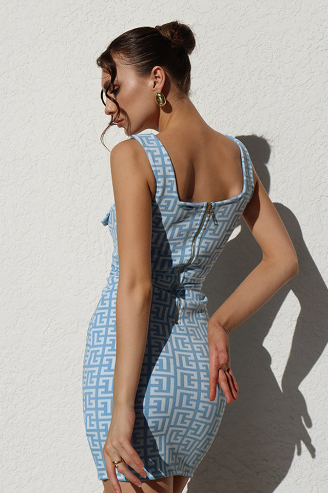 Jacquard Bandage Mini Dress | Dress In Beauty