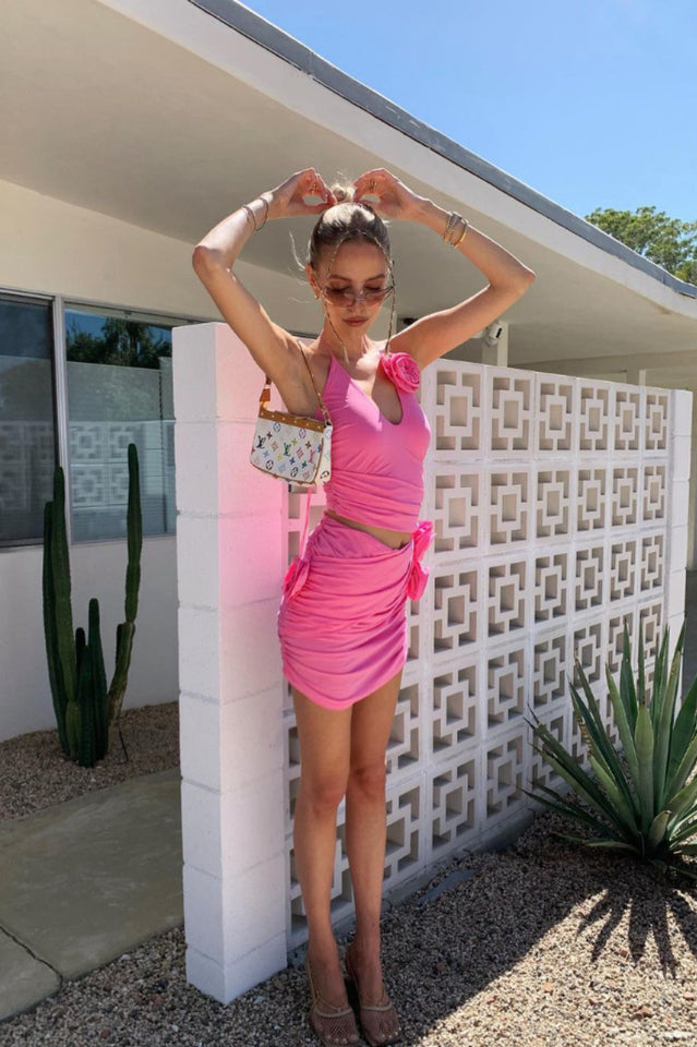 Flower Appliqué Cut Out Minidress | Dress In Beauty